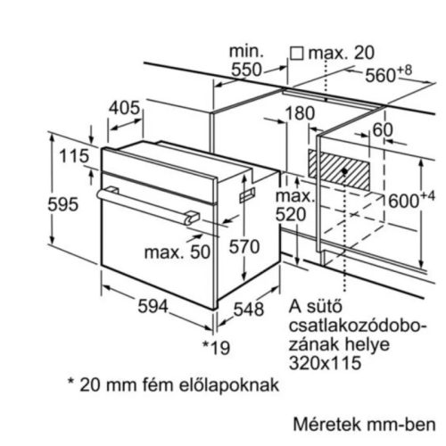 Bosch HBF133BR0 Serie2 beépíthető sütő, 66 l, 5 funkció, EcoClean, A Energiaosztály, Inox