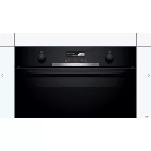 Bosch HBG539EB3 beépíthető sütő,  fekete,  EcoClean hátfal AirFry TFT kijelző Serie6, 71 L sütőtér, 13 funkció, A+ energiaosztály