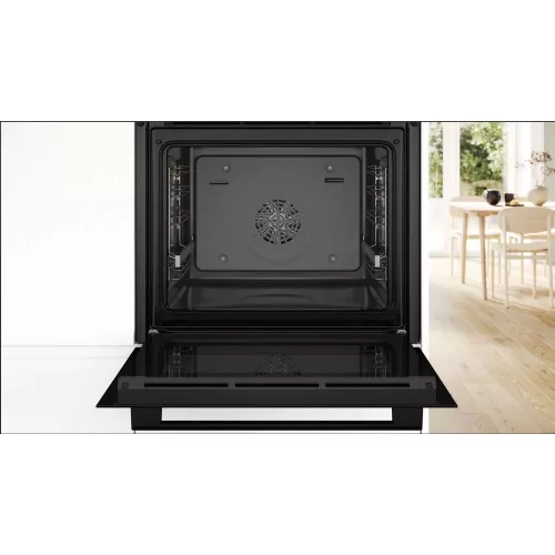 Bosch HQA534EB3 Beépíthető Sütő gőz funkcióval,71 L,Teleszkópos sütősínnel, Hidrolitikus, Fekete 60X60