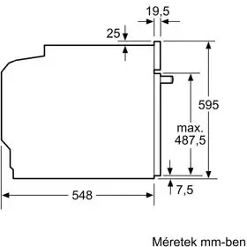 Bosch HQG572EB3 Beépíthető sütő gőz funkcióval, Air Fry funkció tálcával, Hozzáadott gőz funkció, AutoPilot10 automatikus program