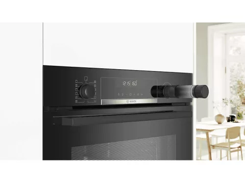 Bosch HRA5380B0 önállóan beépíthető sütő AddedSteam gőzfunkcióval, Serie 6, A energiaosztály, 71 L, 10 funkció, fekete