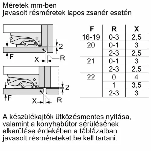 Bosch KIR81ADD0 beépíthető hűtőszekrény, 177,2 cm, 310 l űrtartalom, érintővezérlés, PowerVentilation, szuperhűtés, VitaFresh fiók, 34dB(A)