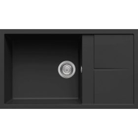   ELLECI Unico 410 beépíthető mosogatótálca G40 nero 860x500 mm