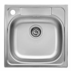   Livinox Panel mosogató 48x48 3 1/2" bal csaplyukkal, natúr