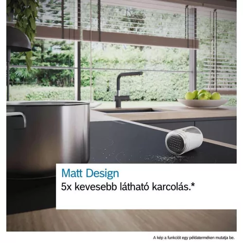 Bosch PIF61ABB5E beépíthető indukciós főzőlap, matt fekete, 60 cm, TouchSelect, QuickStart, ReStart, Timer, 2 fázisra köthető, 7.4 kW