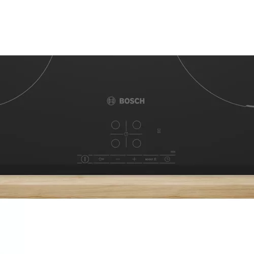 Bosch PIF61ABB5E beépíthető indukciós főzőlap, matt fekete, 60 cm, TouchSelect, QuickStart, ReStart, Timer, 2 fázisra köthető, 7.4 kW