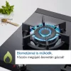 Bosch PNH6B6K40 Gázfőzőlap, 60 cm - fekete edzett üveglap - Serie4 - 60cm - 4 gázégő - WOK égő