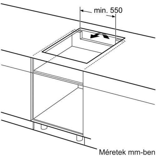 Bosch PUE64KBB5E Beépíthető Indukciós főzőlap,  Fém keretes, 60 cm, 4600 W, Érintőszenzoros, Gyerekzár, Booster funkció, 1 fázisra köthető