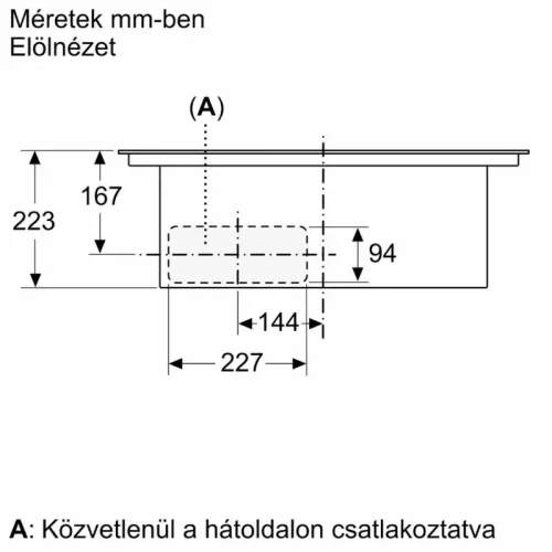 Bosch PVS611B16E beépíthető indukciós főzőlap beépített páraelszívóval, 60 cm, érintővezérlés, Booster funkció, időzítő, 622 m3/h elszívási teljesítmény, 61-69 dB/A (3 év garancia)