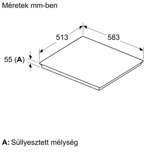 Bosch PVS645HB1E beépíthető indukciós főzőlap, 60cm, CombiZone, DirectSelect, Timer, QuickStart, 6.9kW (2 év garancia)