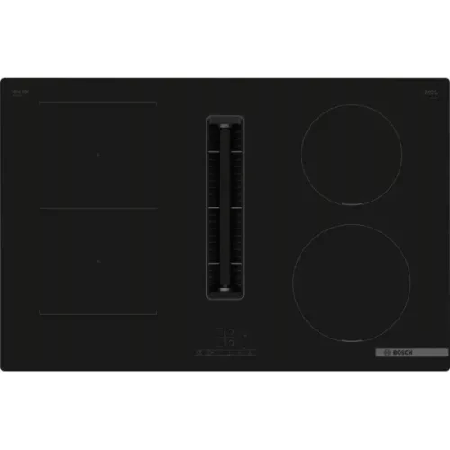 Bosch PVS811B16E beépíthető indukciós főzőlap beépített páraelszívóval, 80 cm, érintővezérlés, Booster funkció, időzítő, 622 m3/h elszívási teljesítmény, 61-69 dB/A (3 év garancia)