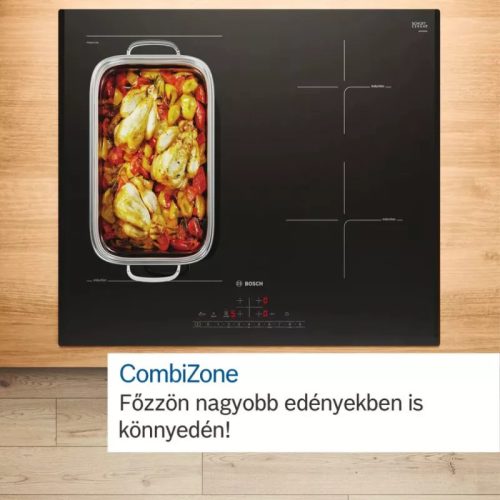 Bosch PVS831HC1E Beépíthető Indukciós főzőlap, 80 cm , Fekete, 7400 W, Érintőszenzoros, Gyerekzár