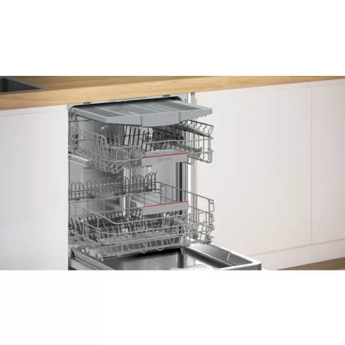 Bosch SBH4ECX28E Serie 4, Beépíthető mosogatógép, 14 teríték, 60 cm, XXL, Wifi, VarioHinge - csúszózsanér, status light, 86,5 cm magas