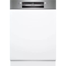   BOSCH SMI2ITS09E Serie 2 Beépíthető kezelőpaneles mosogatógép, 13 teríték, Wifi, Extra Dry, 60 cm, Szálcsiszolt acél 