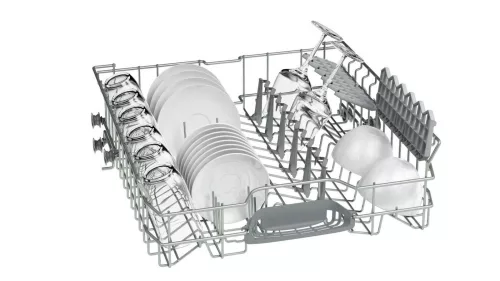 Bosch SMS25AI05E Szabadonálló mosogatógép 12 teríték, 9.5 L fogyasztás, 7 program, 46 db zajszint, E energiaosztály, alsó evőeszköztartó kosár, 60 cm, digitális kijelző