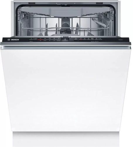 Bosch SMV2HVX02E Beépíthető mosogatógép, 14 teríték, 9 L fogyasztás, 5 program, 46 db zajszint, D energiaosztály, Felső evőeszköztartó tálca, 60 cm