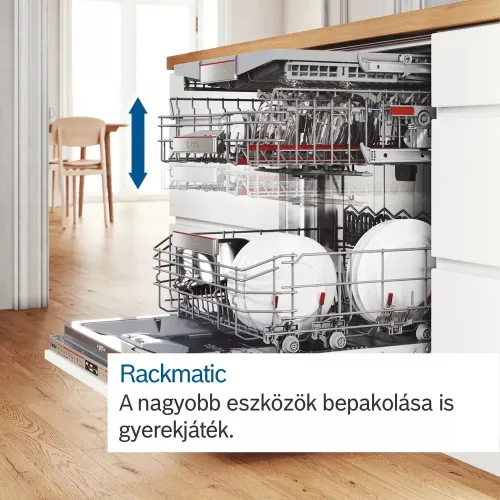 BOSCH SMV4EVX04E Serie 4 Teljesen integrálható mosogatógép, 13 teríték, Wifi, VarioDrawer, VarioFlex, RackMatic, EfficientDry, 60 cm