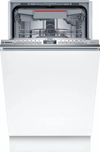 Bosch SPV4EMX24E Beépíthető mosogatógép, 10 teríték, 45 cm, 8.9 L fogyasztás, 6 program, 44 db zajszint, C energiaosztály, Felső evőeszköztartó tálca