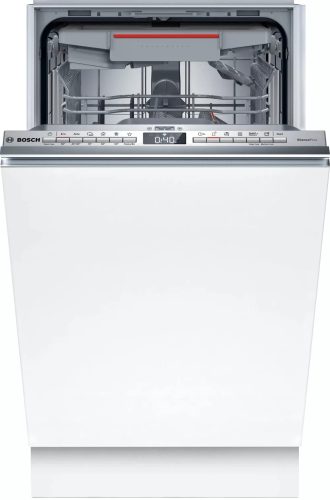Bosch SPV4EMX24E Beépíthető mosogatógép, 10 teríték, 45 cm, 8.9 L fogyasztás, 6 program, 44 dBa zajszint, C energiaosztály, Felső evőeszköztartó tálca