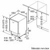 Bosch SPV4EMX24E Beépíthető mosogatógép, 10 teríték, 45 cm, 8.9 L fogyasztás, 6 program, 44 dBa zajszint, C energiaosztály, Felső evőeszköztartó tálca