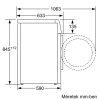 Bosch WAN28293BY Elöltöltős mosógép A Energiaosztály, 9 kg, 1400 fordulat/perc, Centrifugálási zajszint: 71 dB, Inverter motorral, Gőzfunkcióval