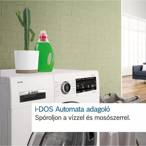 Bosch WGG244F9BY Elöltöltős mosógép - i-DOS automatikus adagolás - IronAssist gőzprogram - 9 kg - A energiaosztály - 1400 ford/perc