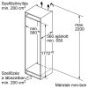 Bosch KIV86VSE0 beépíthető kombinált hűtőszekrény, 177,5 cm, 183 l/84 l, LowFrost, elektronikus vezérlés, AirFlow, VitaFresh, gyorsfagyasztás